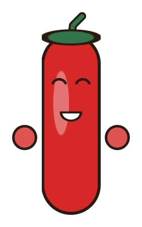 The Chili, one of the veggies, grinning.